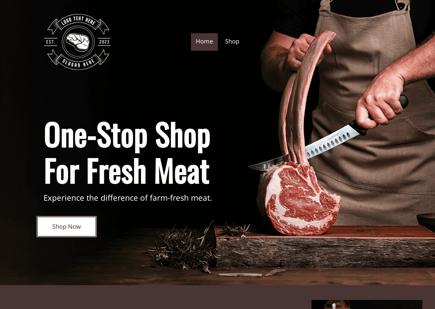 Meat Butcher Shop Website