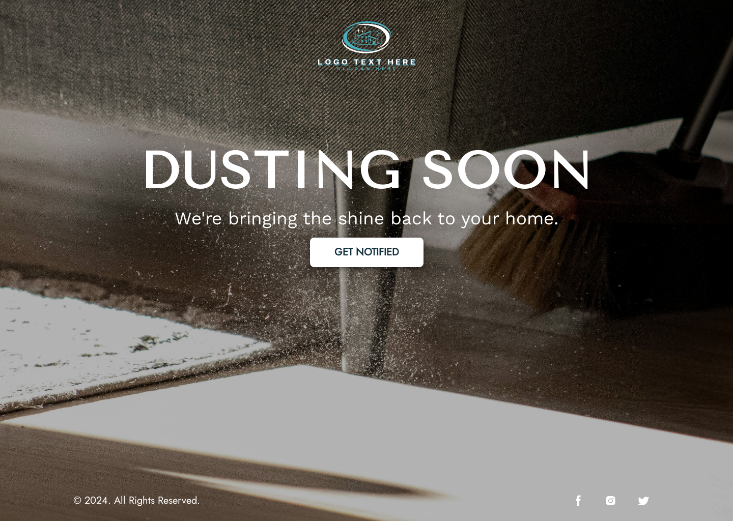 Housekeeping Coming Soon Website Builder Image Preview