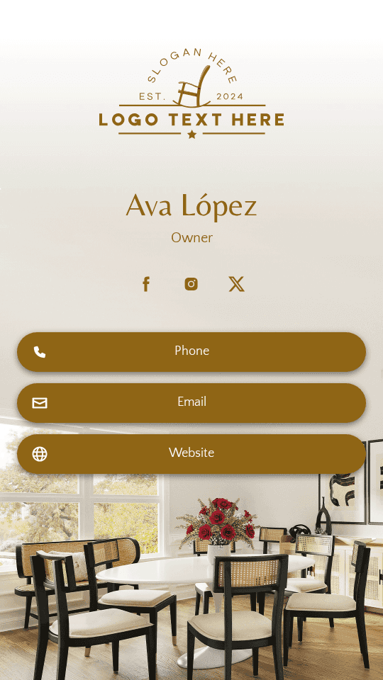 Home Interior Founder Digital Business Card