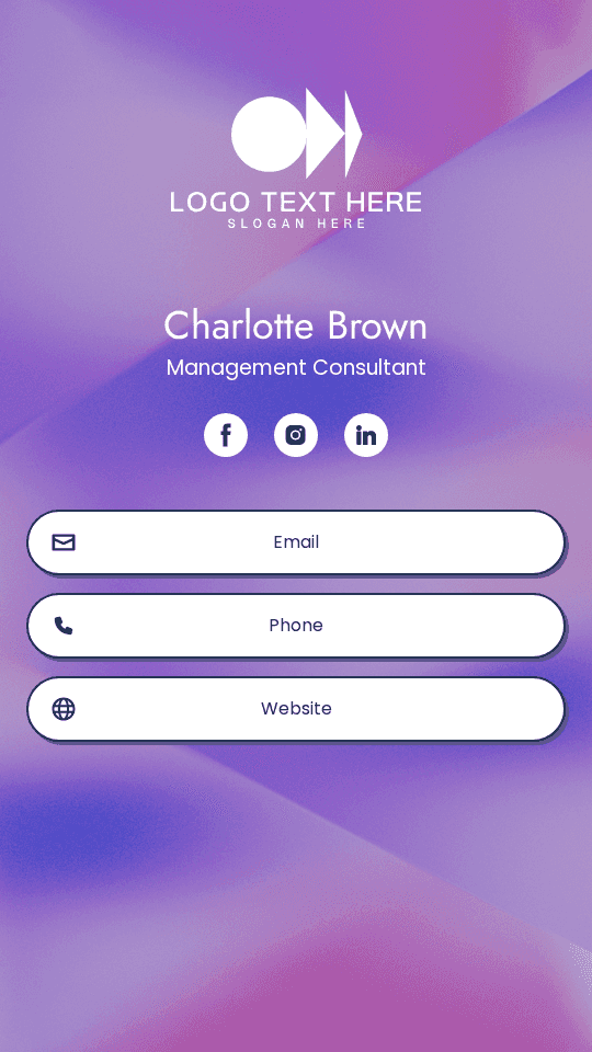 Business Management Consultant Digital Business Card