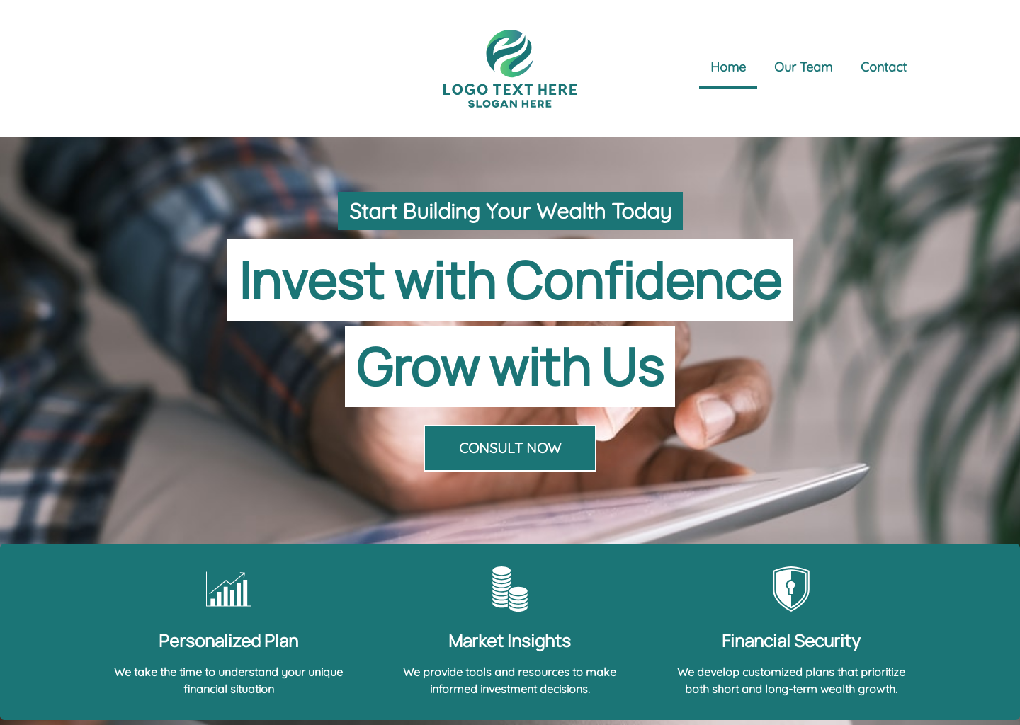 Business Investment Advisor Website Builder Image Preview