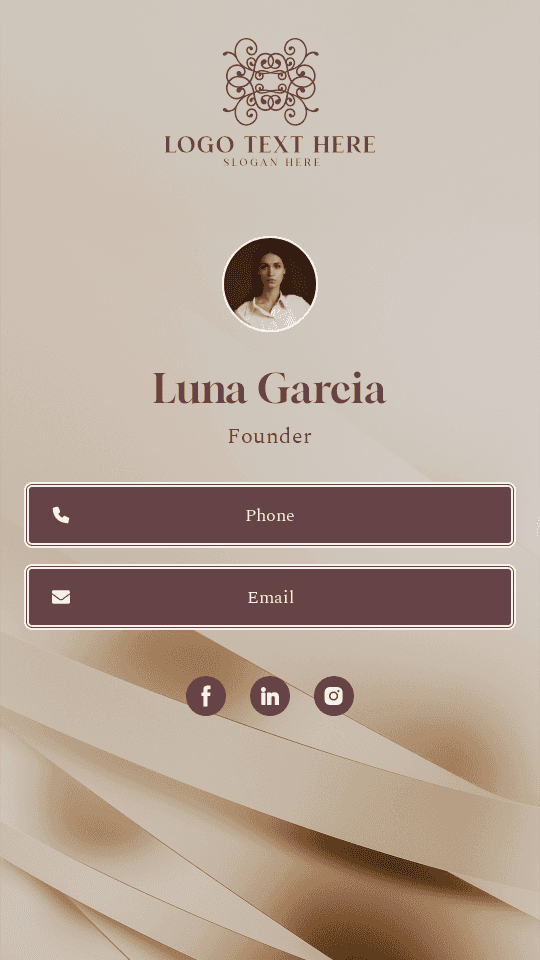 Simple Generic Founder Digital Business Card Preview