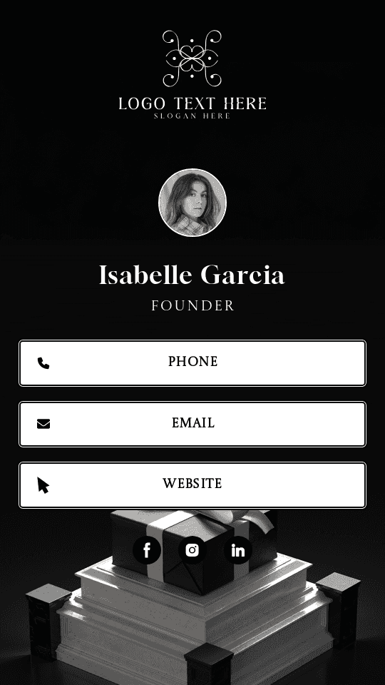 Gift Shop Founder Digital Business Card Preview