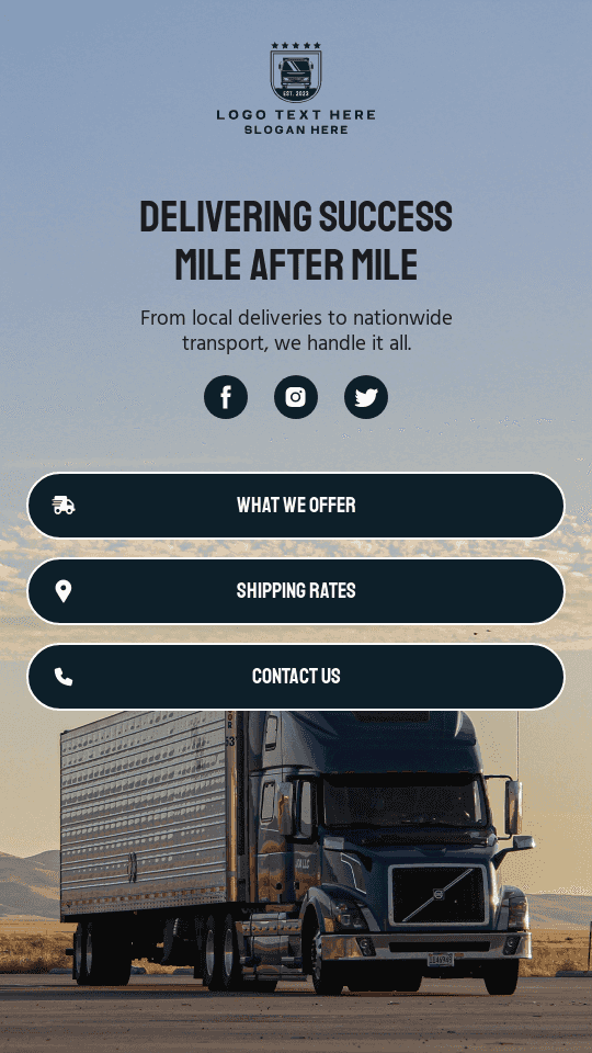 Reliable Trucking Solutions Link in Bio Preview