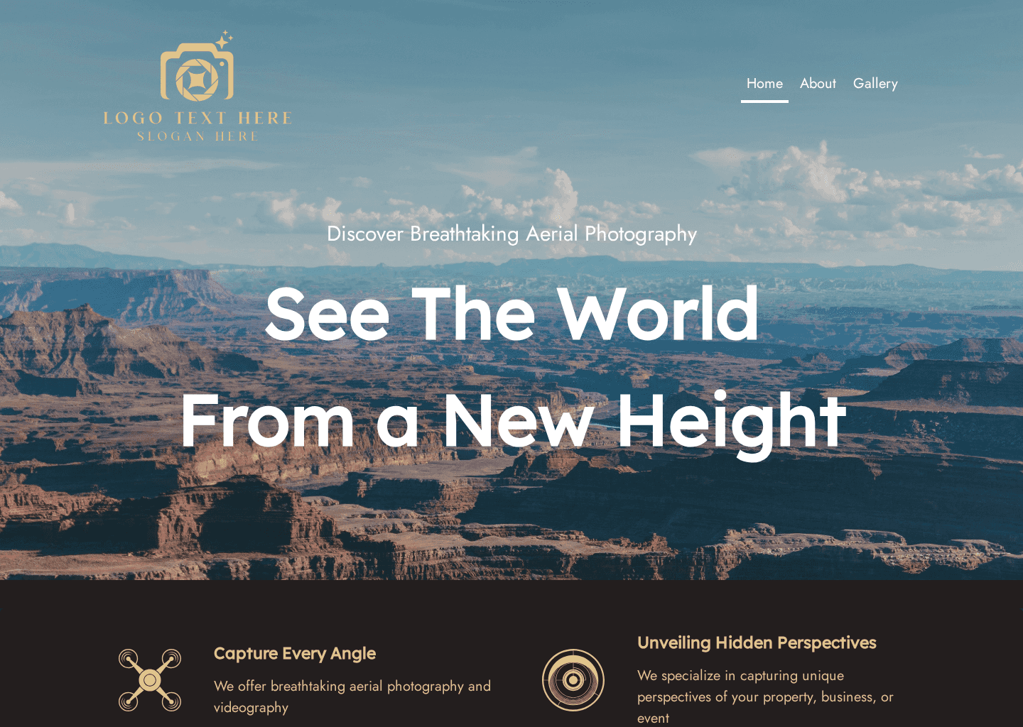 Drone Photographer Website Preview