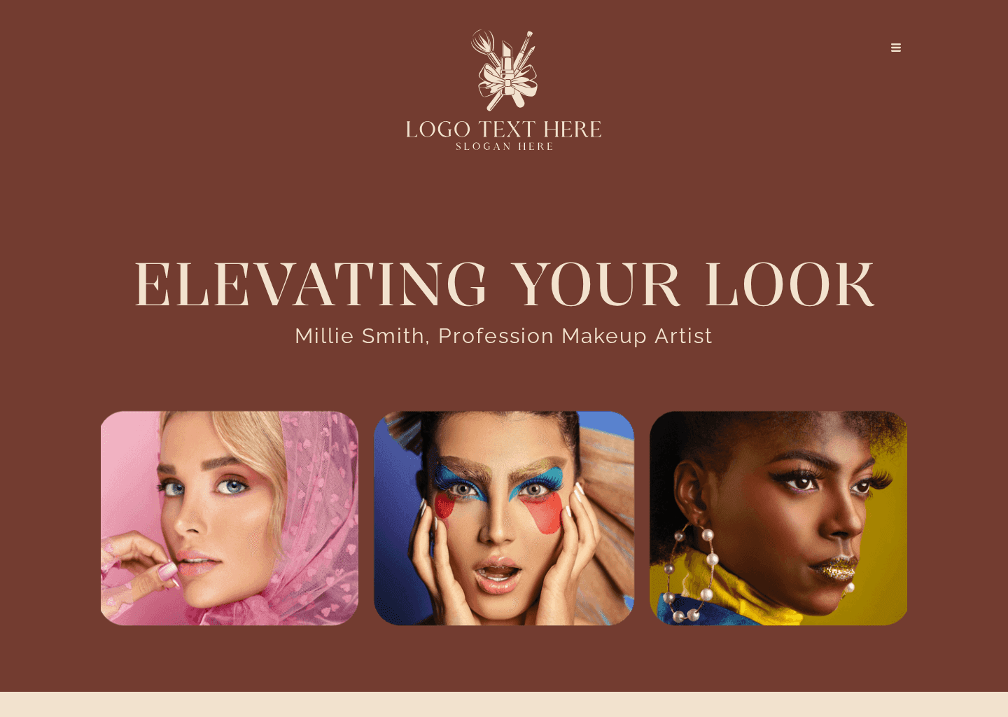 Glitz and Glamour Beauty Website Preview