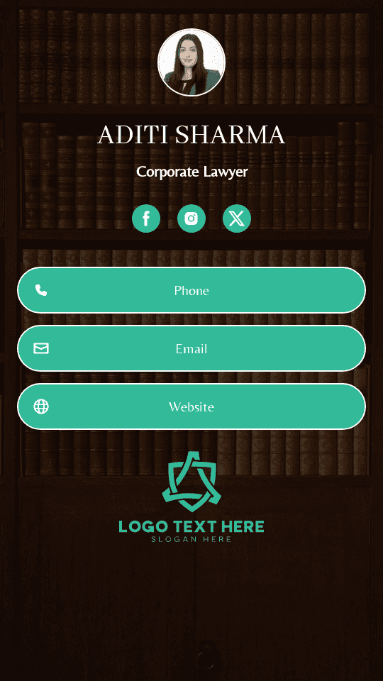 Business Corporate Lawyer Digital Business Card Preview