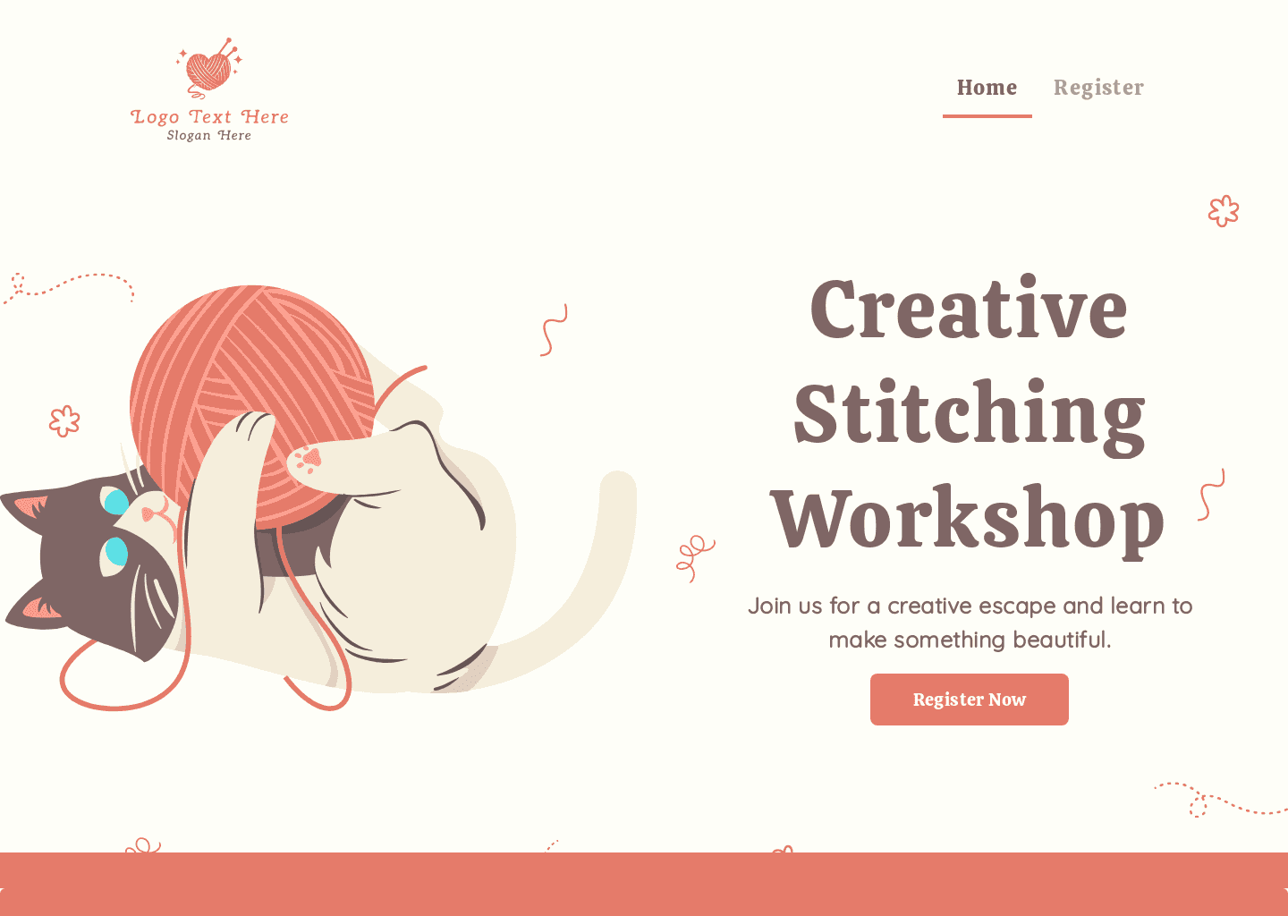 Handmade Embroidery Promo Website Builder Build a Website