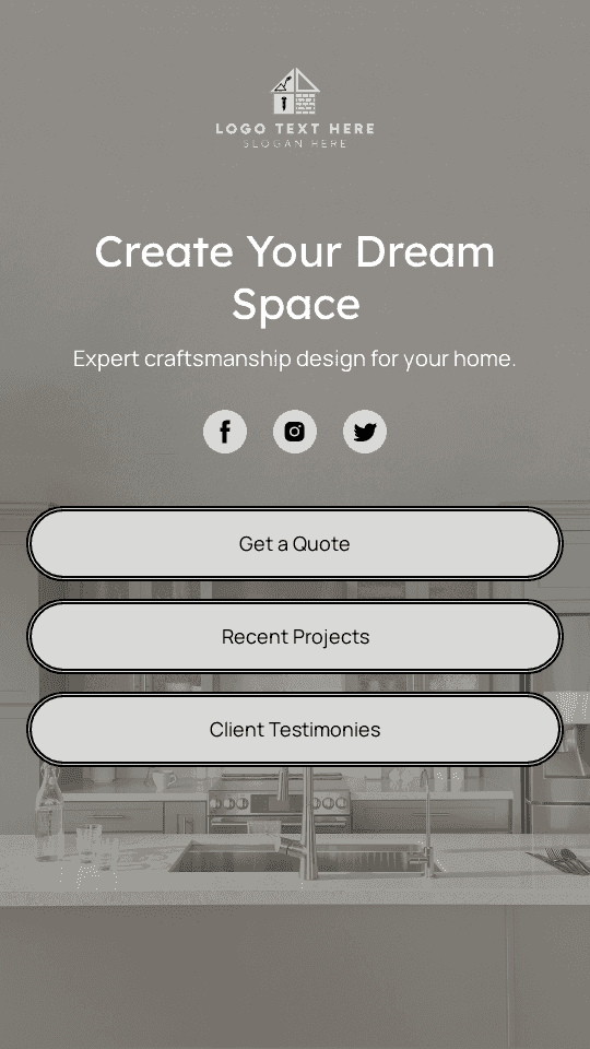 Construction Building Bio link template