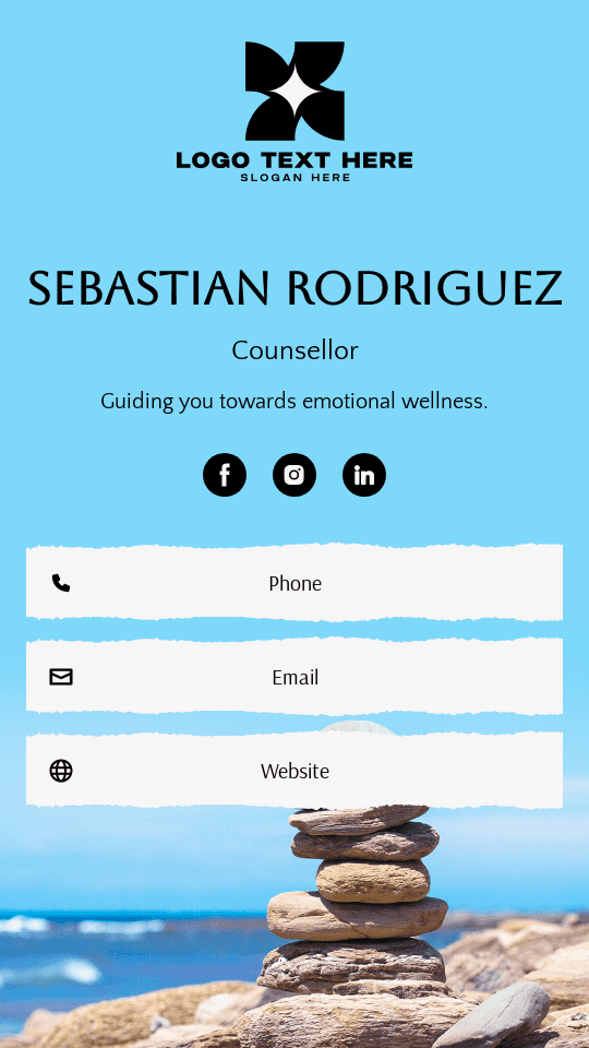 Mental Health Counsellor Digital Business Card Preview