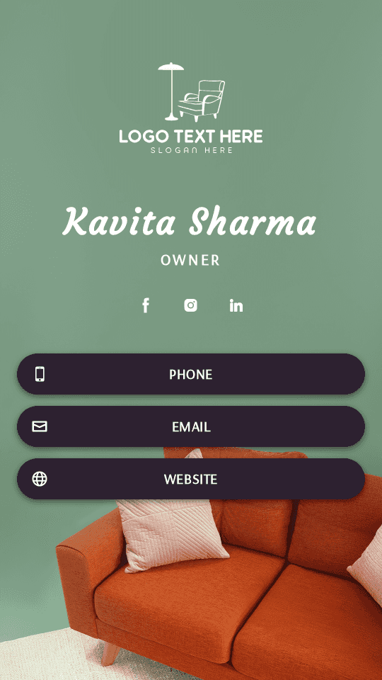 Furniture Boutique Owner Digital Business Card