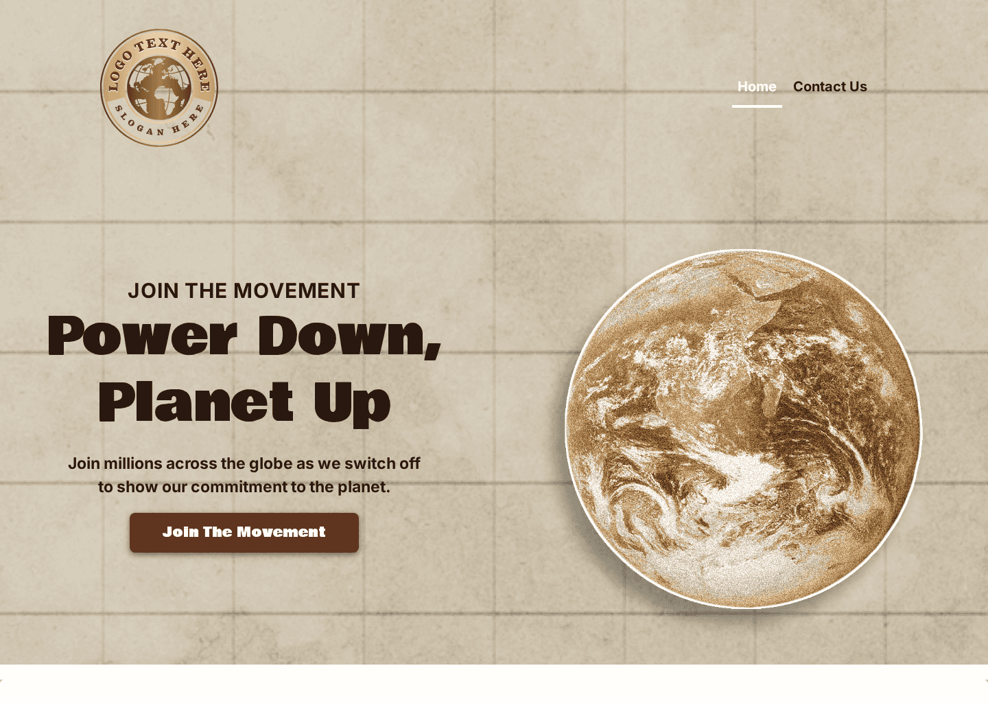Earth Hour Movement Website Preview