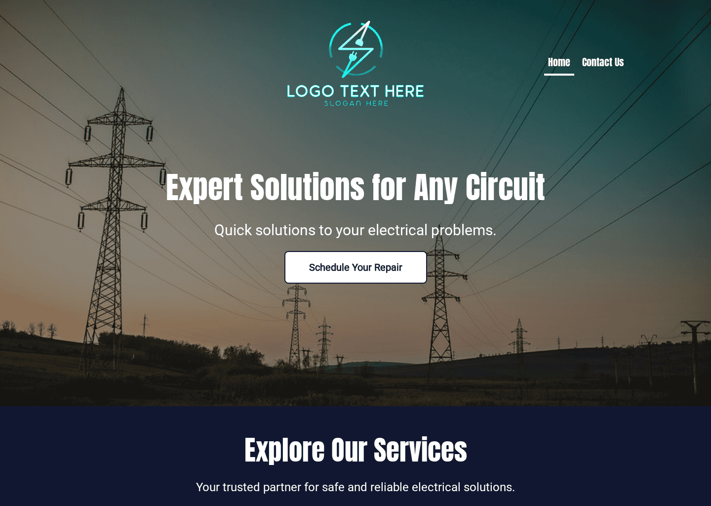Electrical Repair Solutions Website Preview