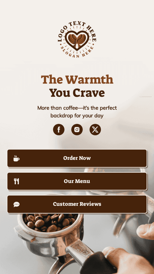 Coffee Bean Cafe Link in Bio Preview