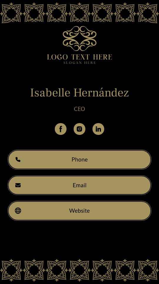 Perfume Store CEO Digital Business Card