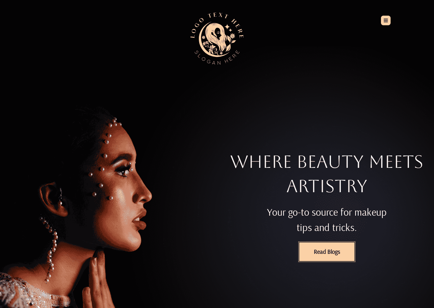 Beauty Artist Blog website design
