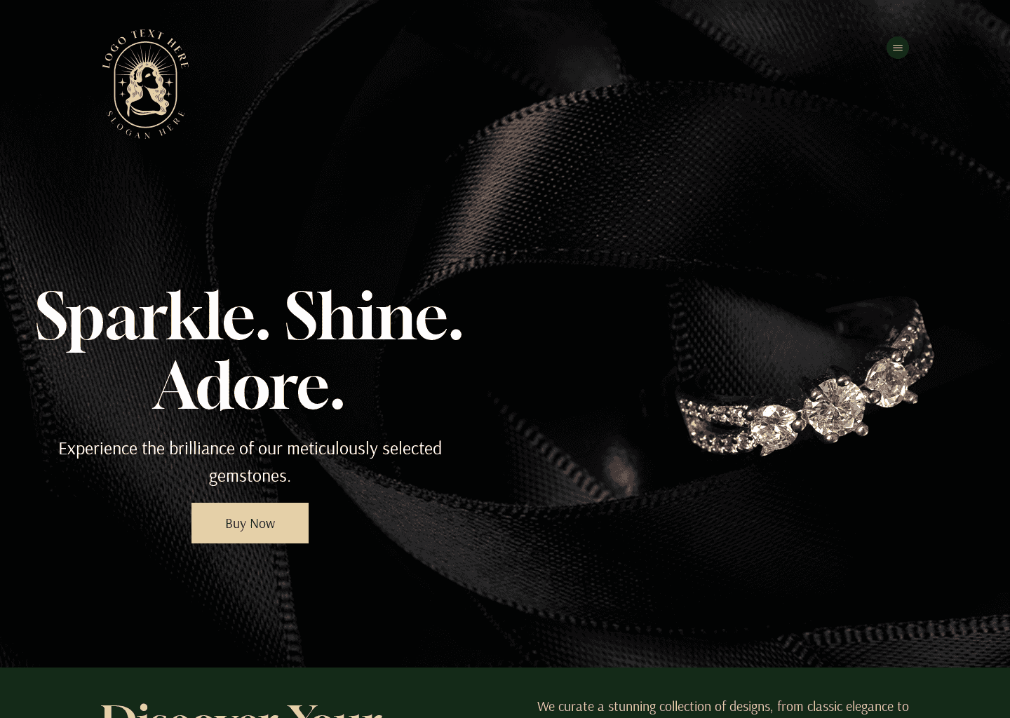 Gemstone Jewelry Shop Website Preview