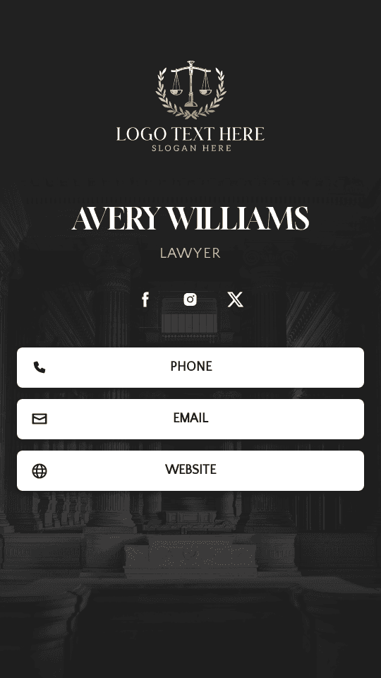 Legal Counsel Attorney Digital Business Card Preview