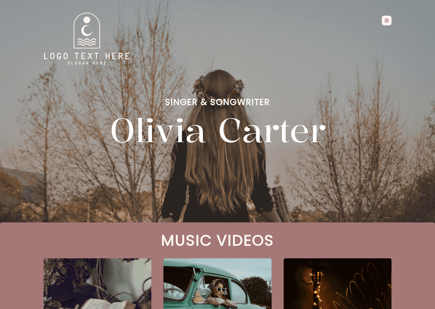 Acoustic Music Performer Website Preview