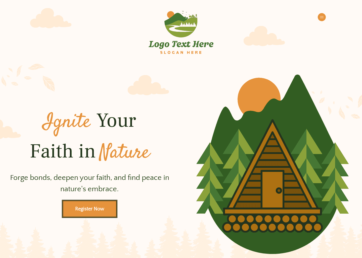 Camping Fellowship Retreat Website Preview