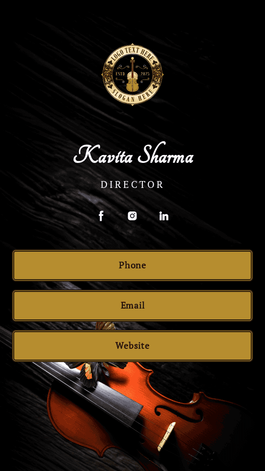 Classical Music Director Digital Business Card Preview
