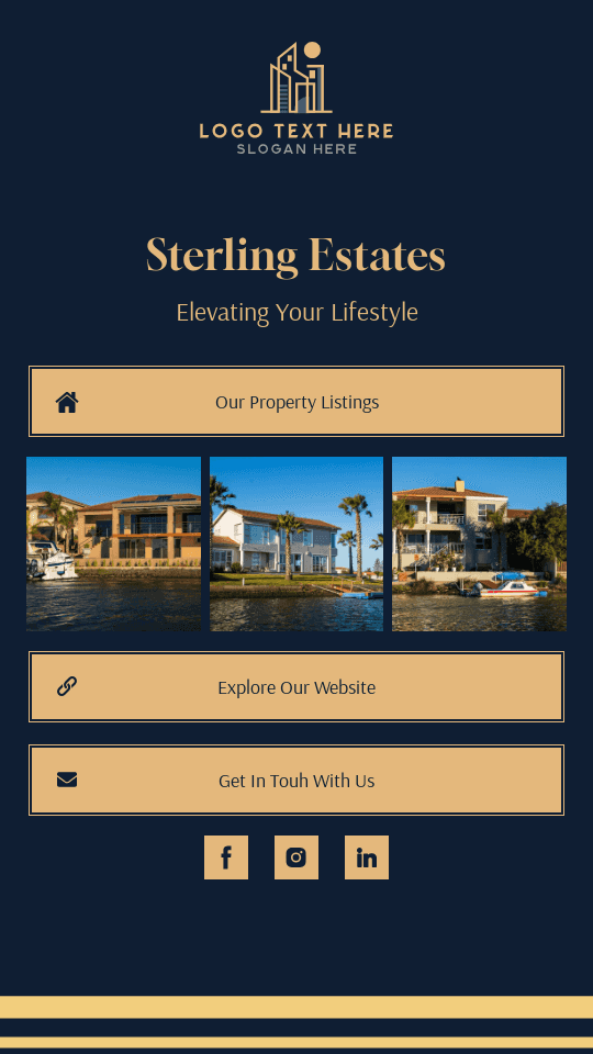 Minimalist Real Estate Link in Bio Preview