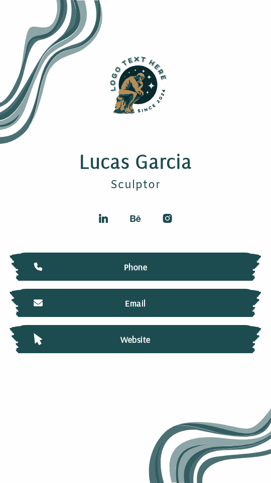 Professional Sculptor Digital Business Card