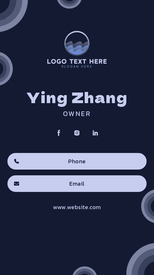 Professional Agency Owner Digital Business Card Preview