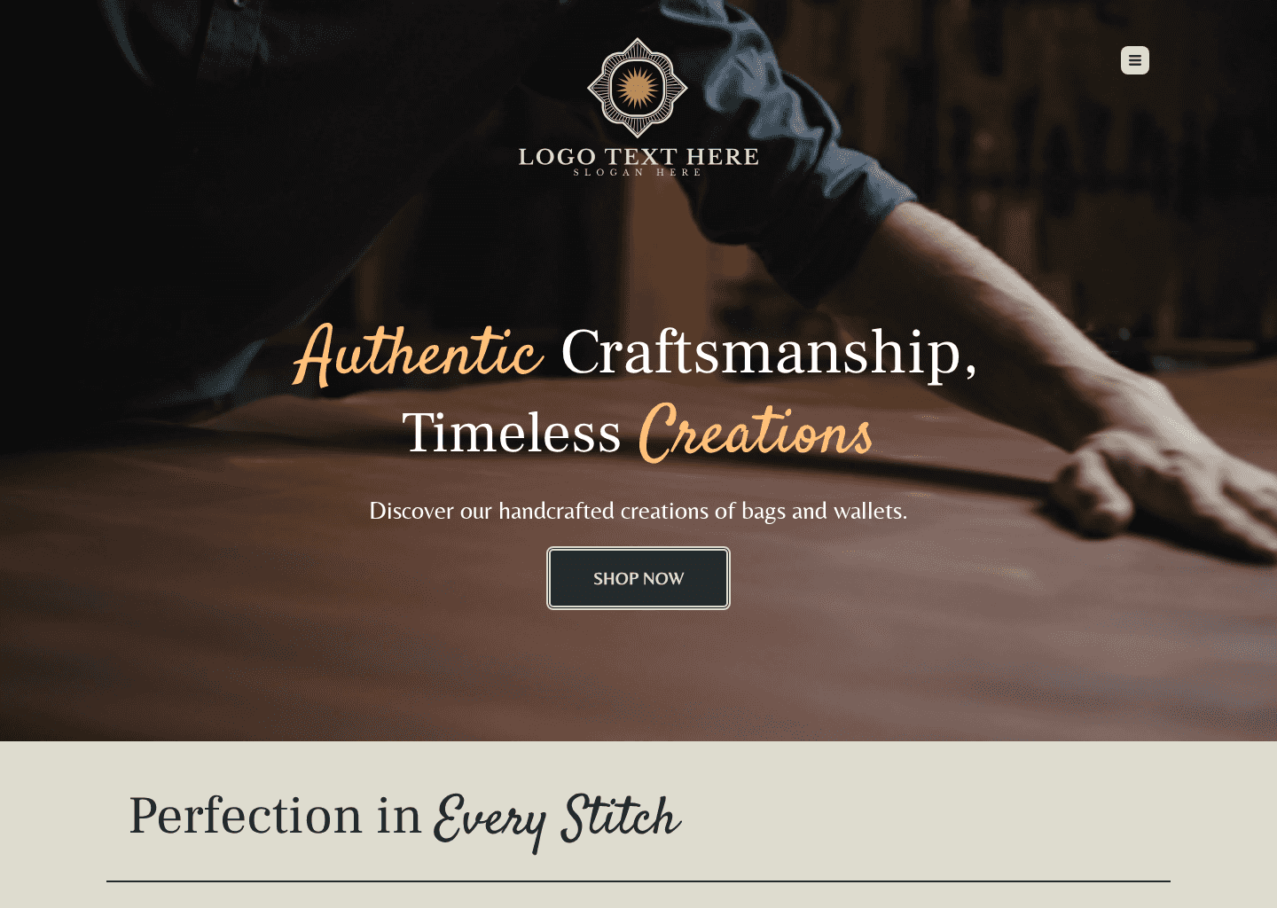 Artisan Leather Creations Website Preview