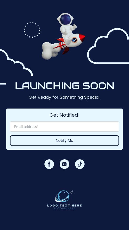 Generic Astronaut Launching Link In Bio Design