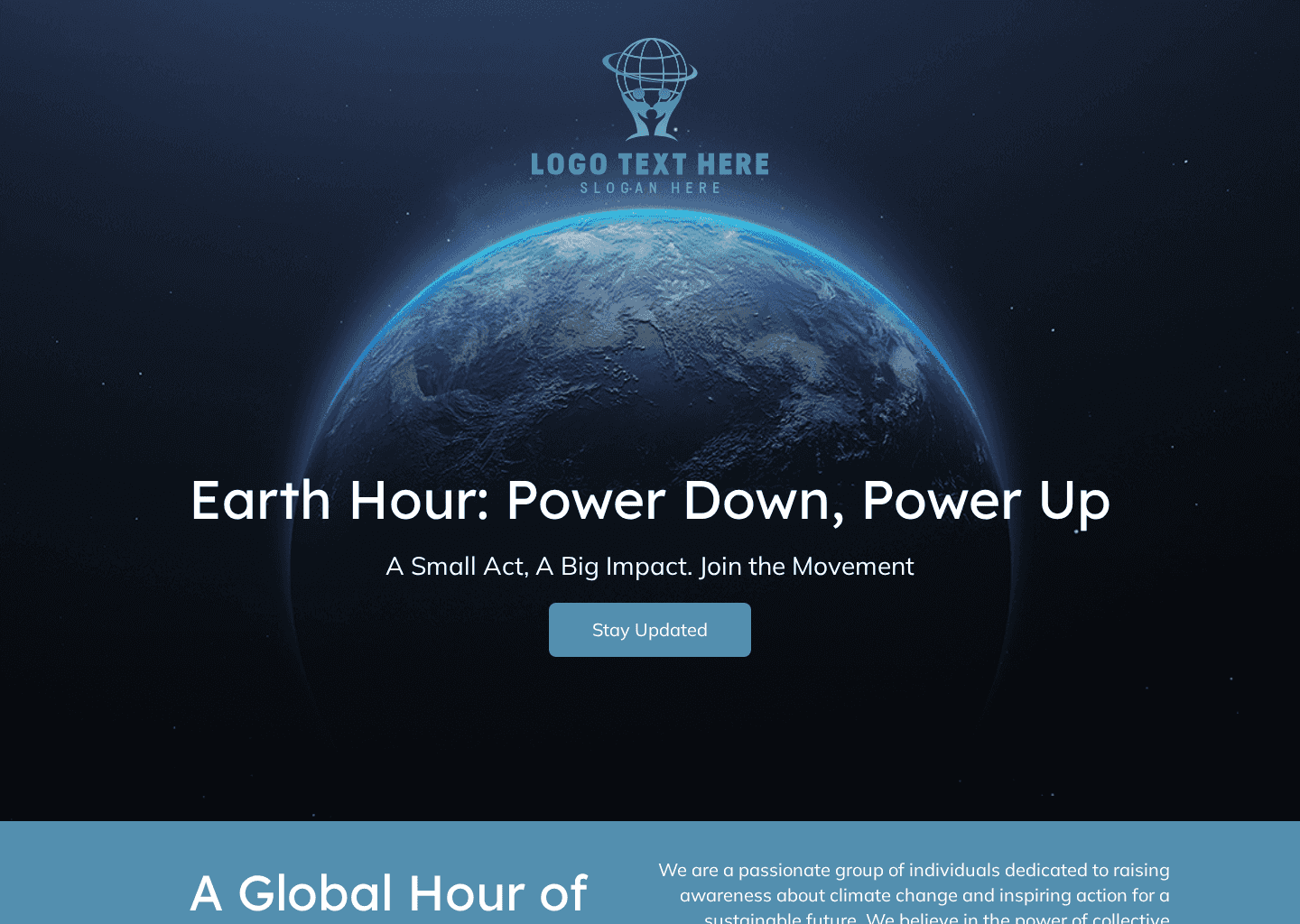 Earth Day Event Website Preview