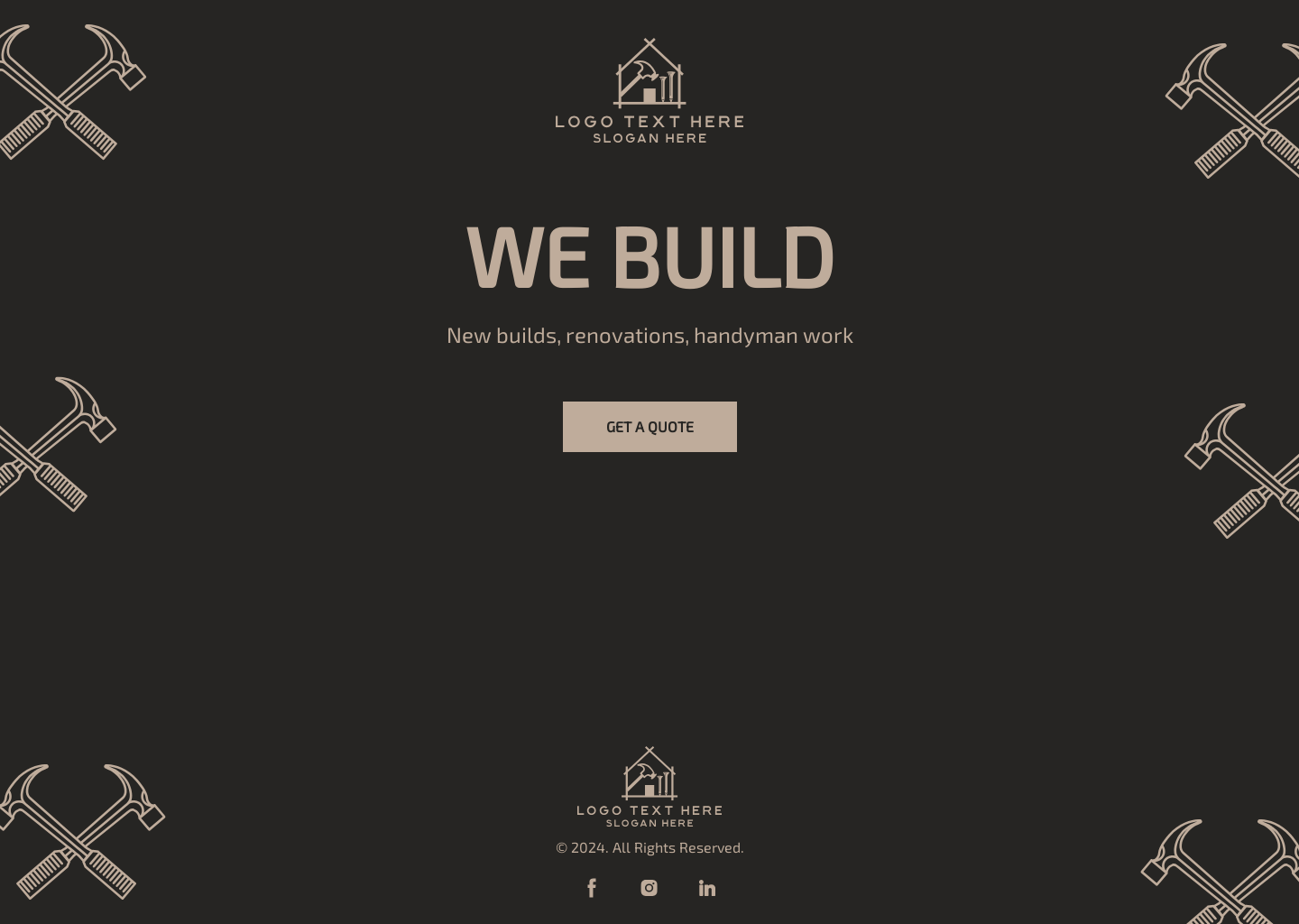Construction Builder Hammer Website
