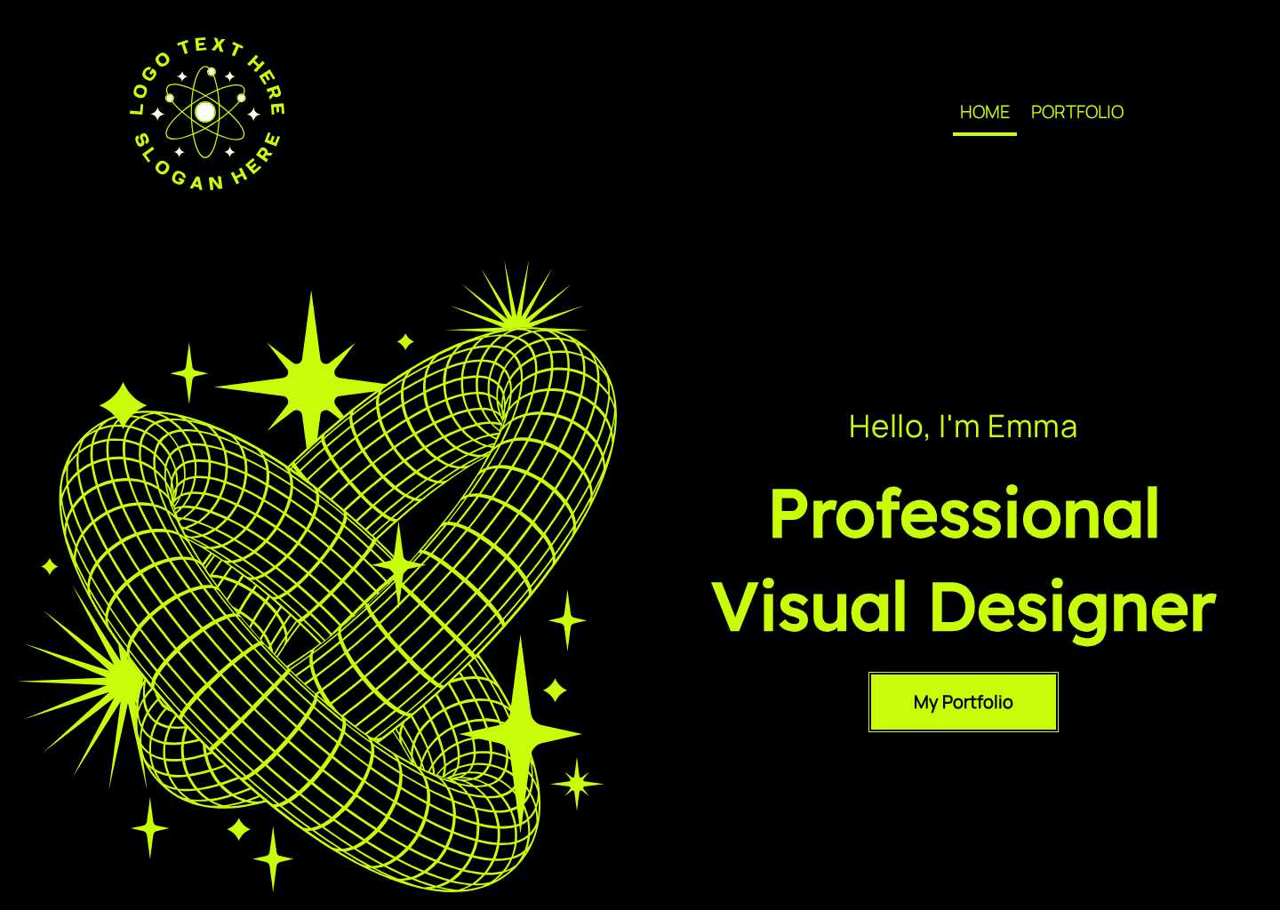 Visual Designer Portfolio Website Preview