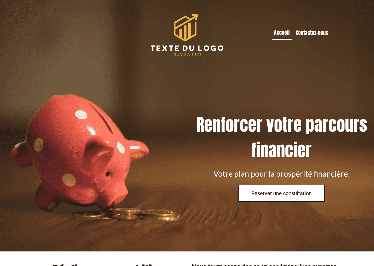 Consultation en solutions financières Website Preview