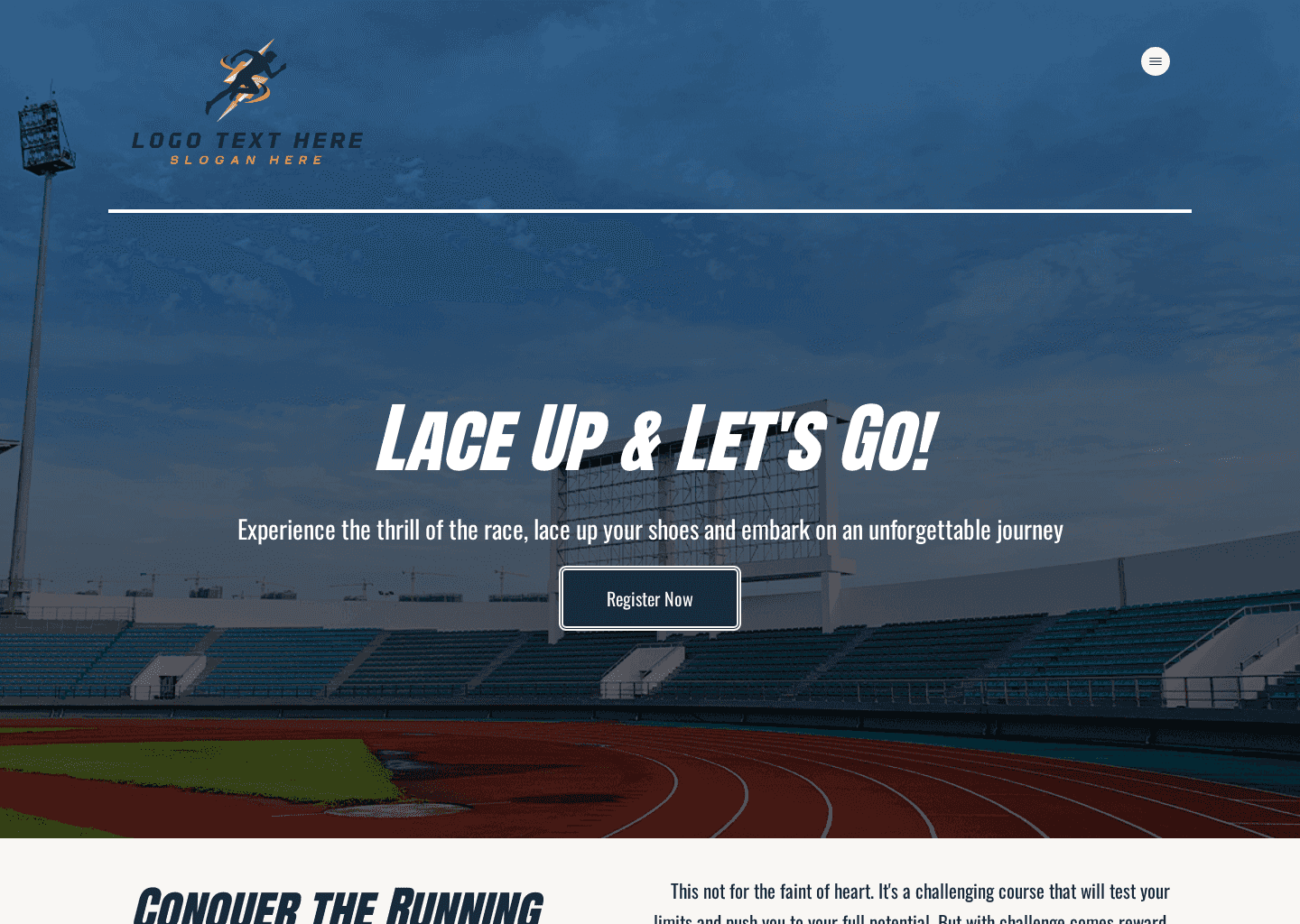Sprint Running Marathon Website Preview