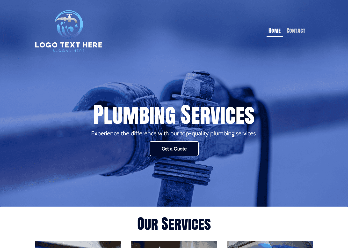 Expert Plumbing Services Website Preview