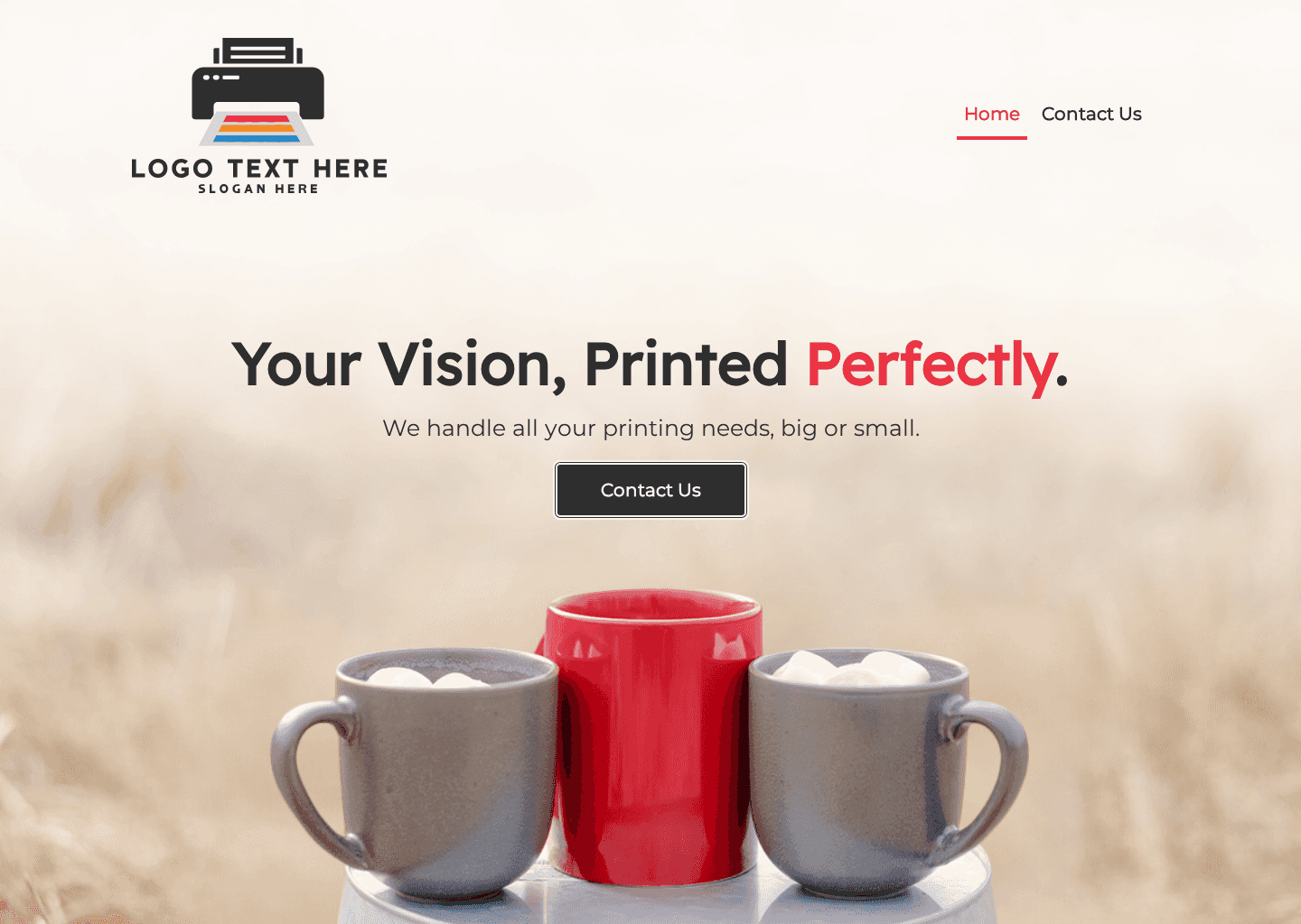 Creative Merchandising Printer Website Preview