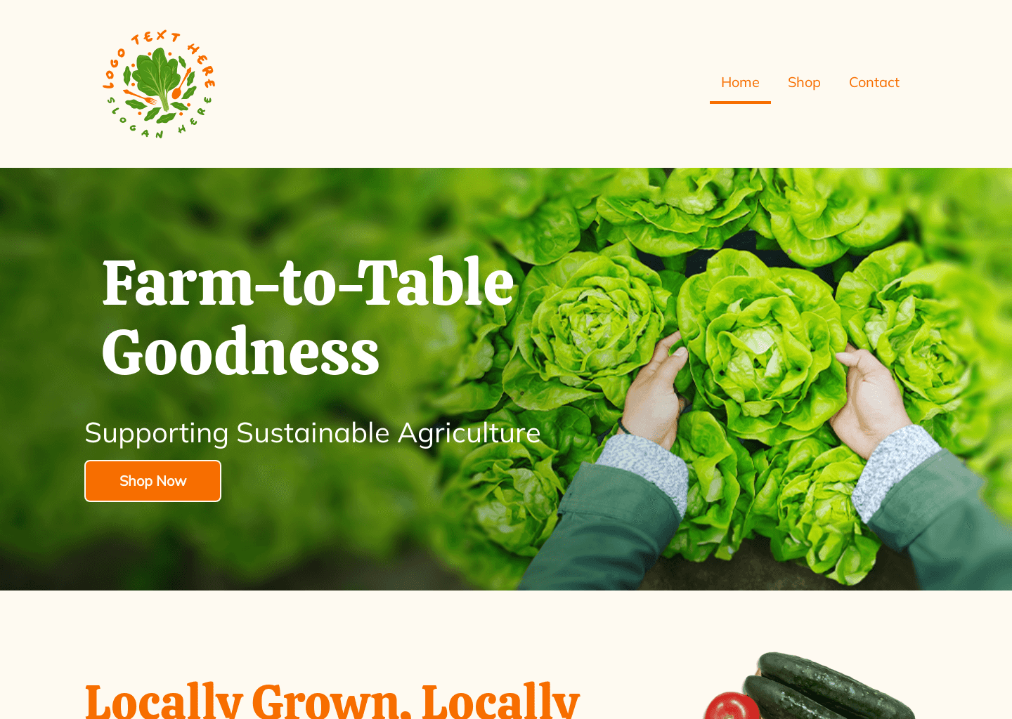 Produce Farm Shop Website Preview