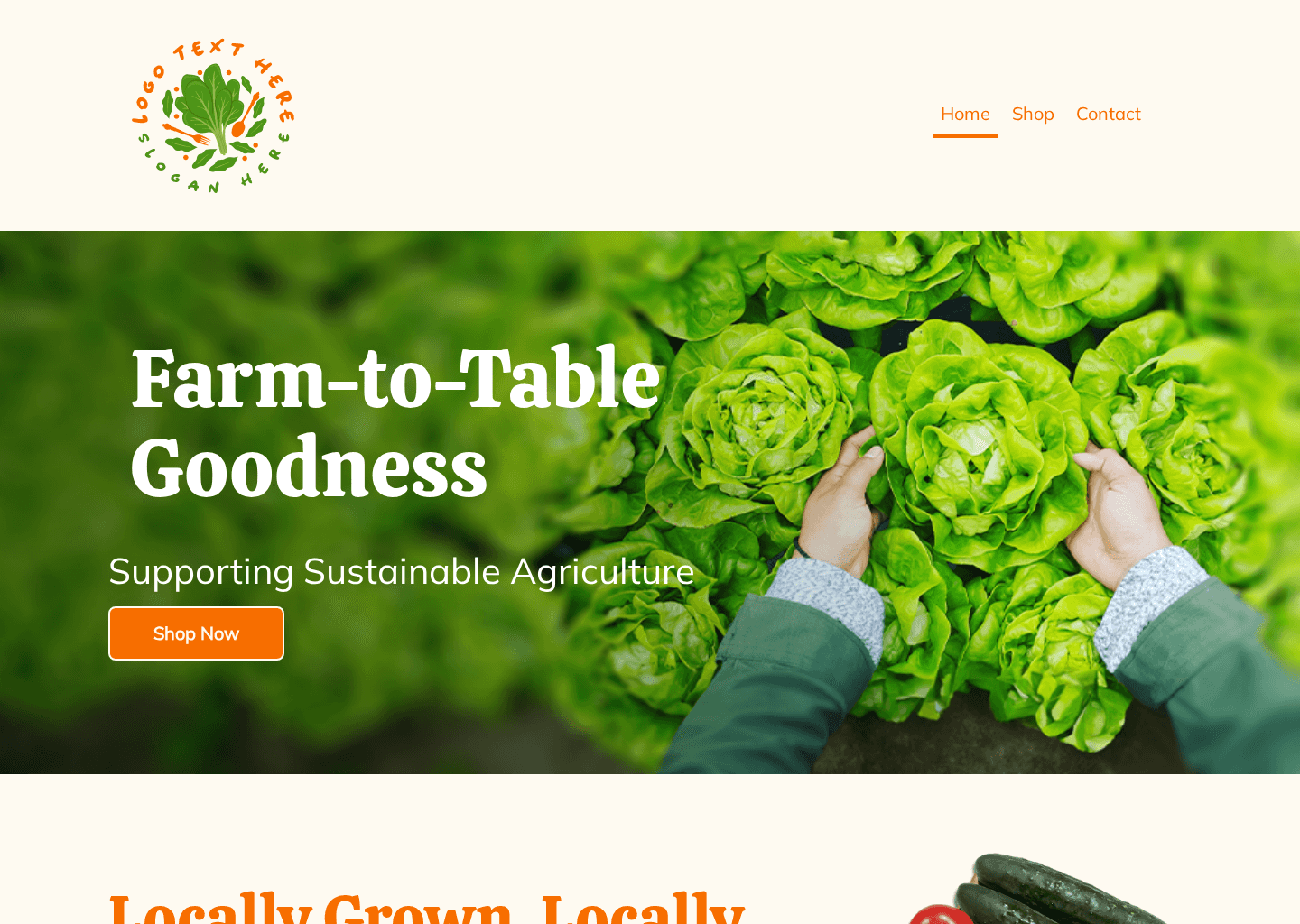 Produce Farm Shop Website Preview
