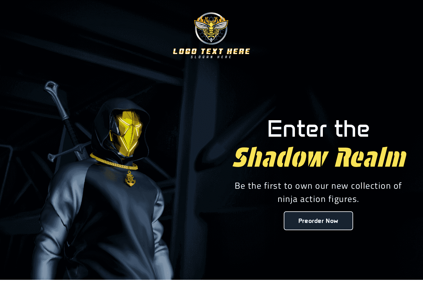 Toy Figure Preorder Website Preview