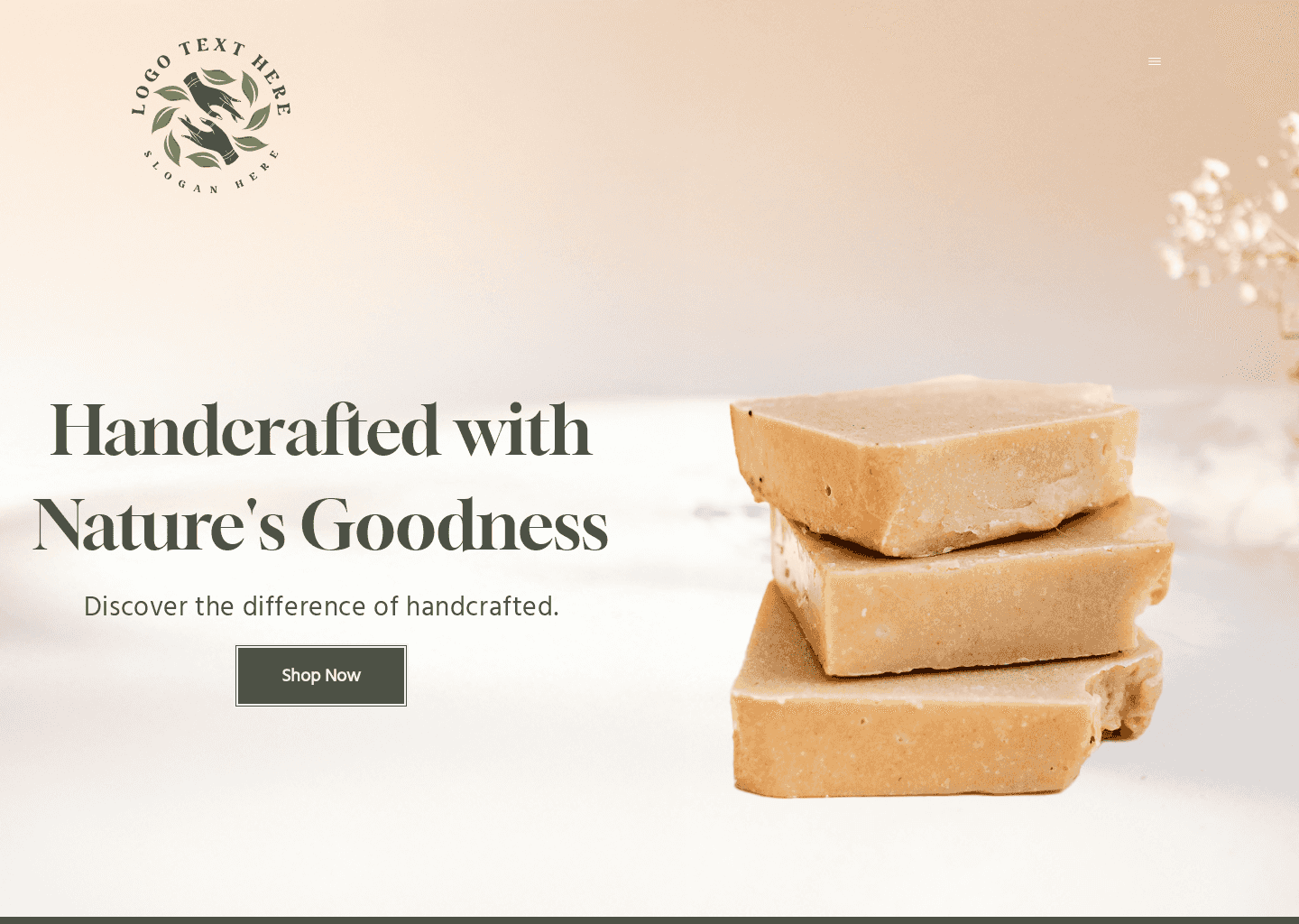Organic Artisan Soap Website Preview