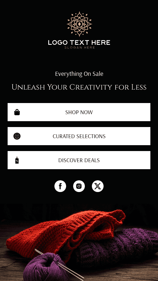 Craft Store Sale Link in Bio Preview