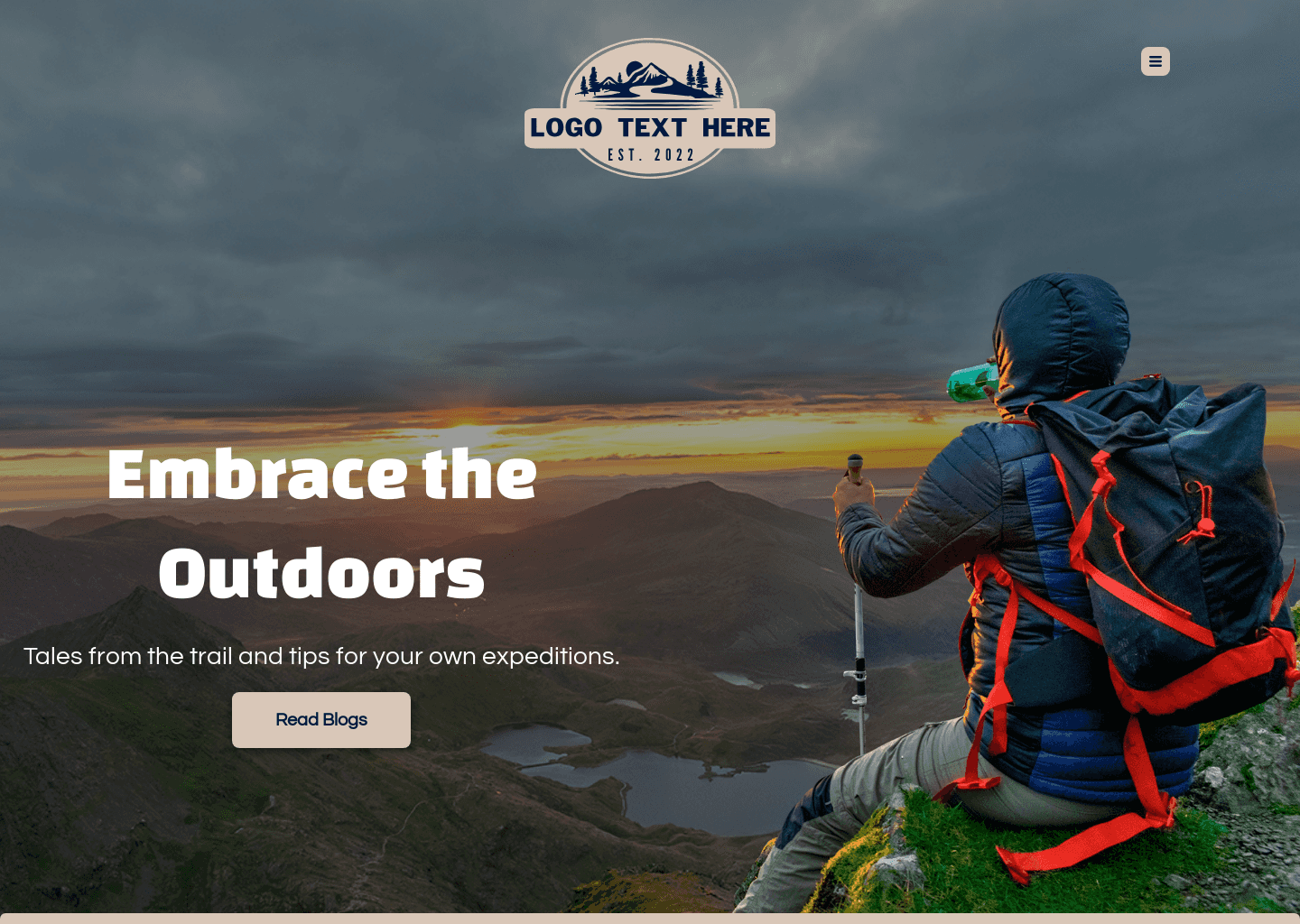 Hiking Club Blog Website Preview