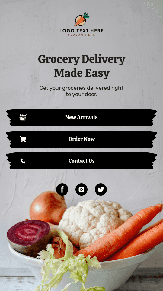 Grocery Store Delivery Link in Bio Preview