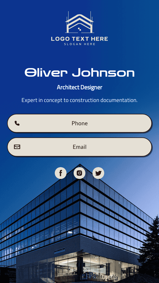 Structural Architect Designer Digital Business Card
