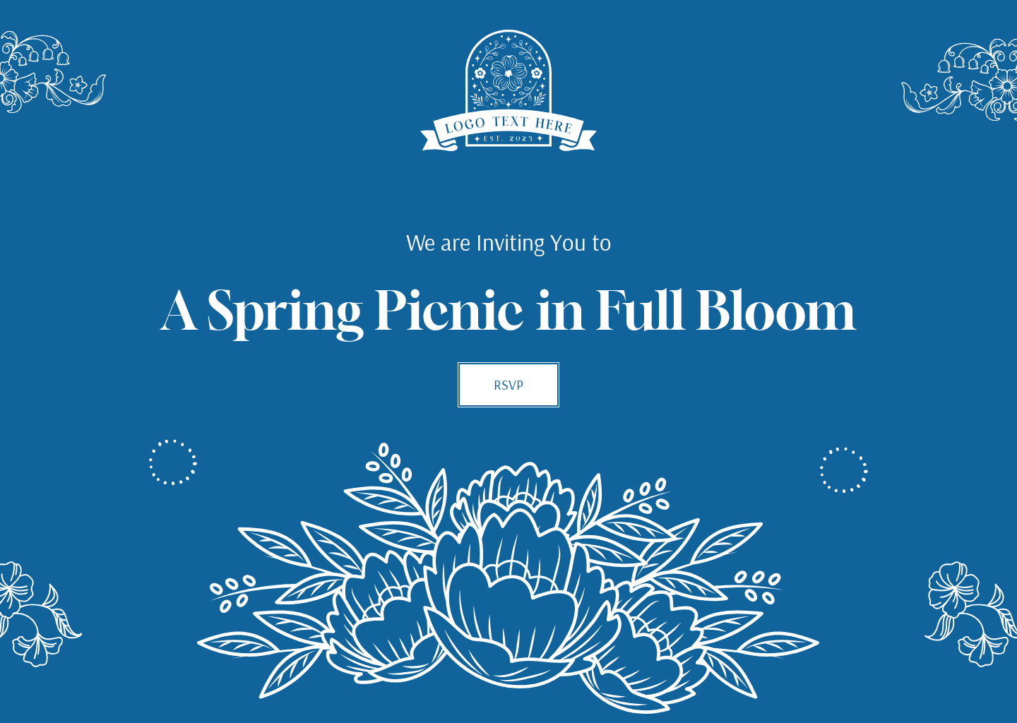 Spring Picnic Invitation Website Preview