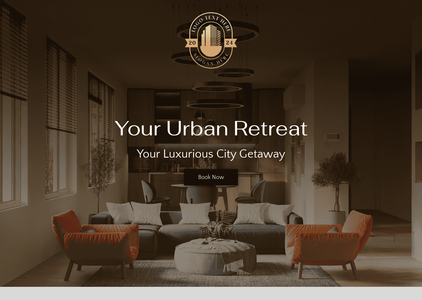 Modern Minimal Accommodation Website Preview