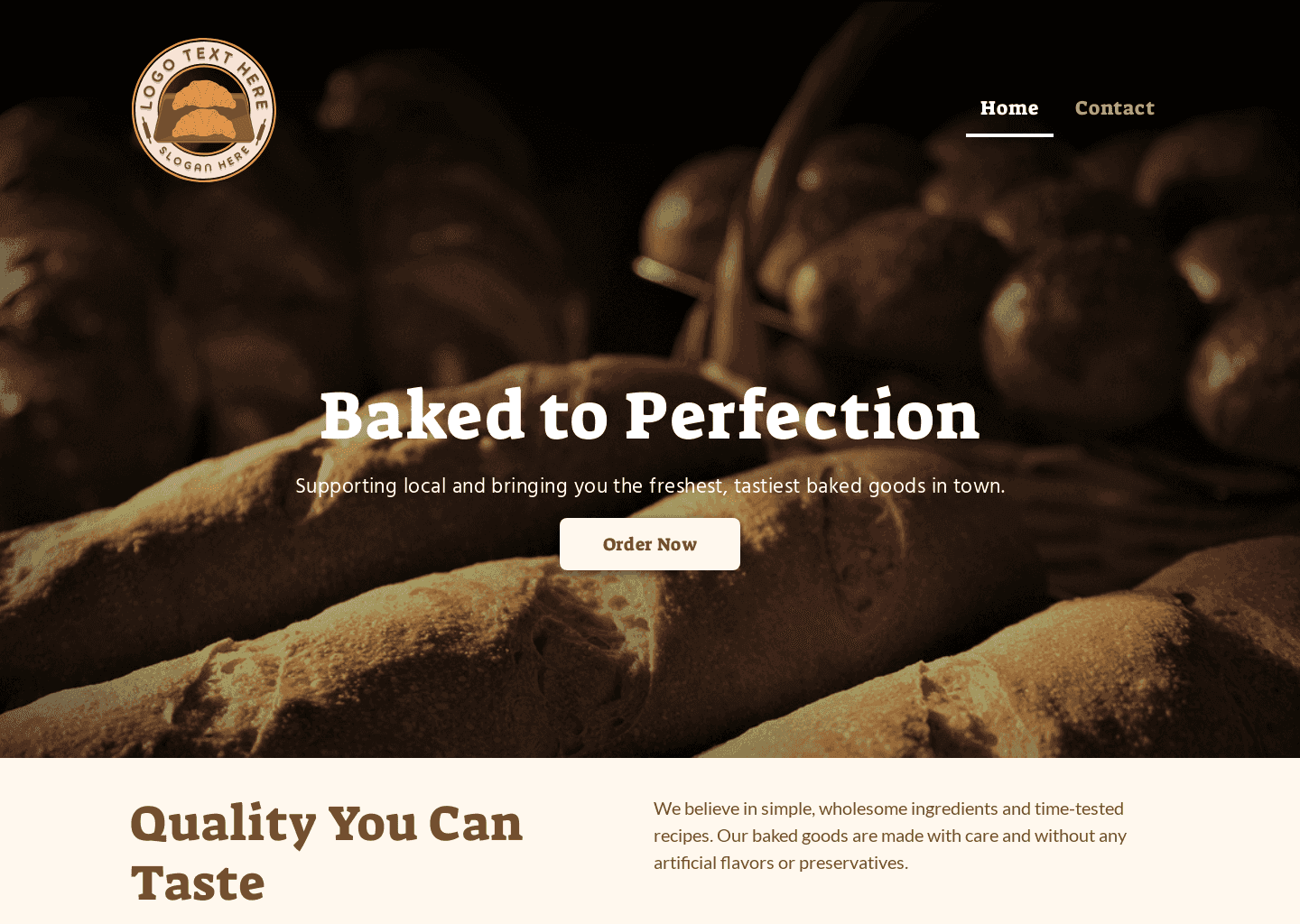 Artisan Micro Bakery Website Preview