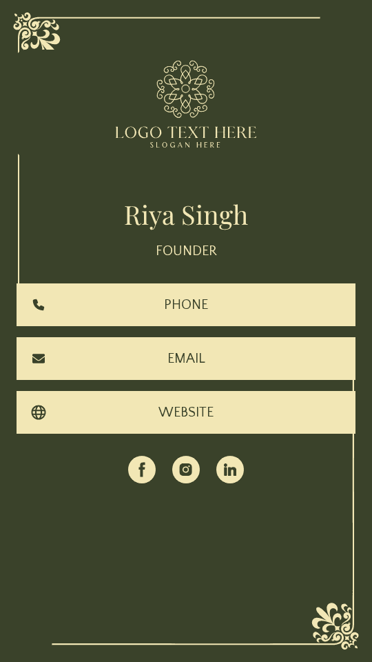 Event Management Founder Digital Business Card Preview