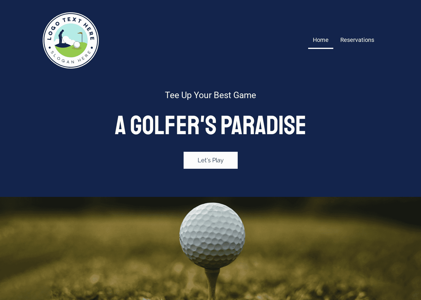 Golf Course Sport Website Design